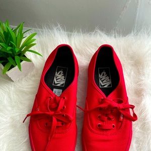 Red vans sneakers